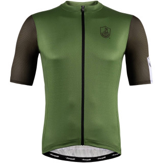 Maillot corto Campagnolo Indio verde-negro: comodidad y estilo para tus rutas en bici