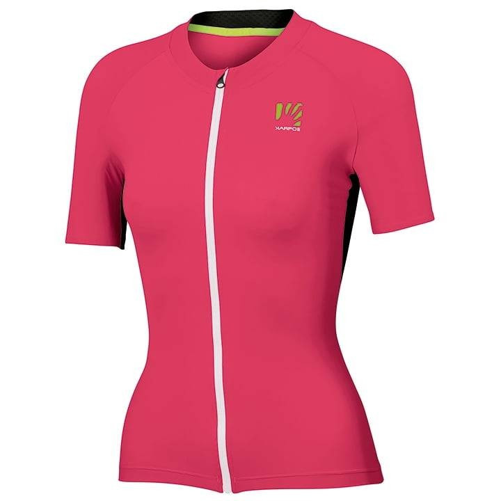 Maillot de ciclismo corto para mujer KARPOS Pralongia en fucsia y negro