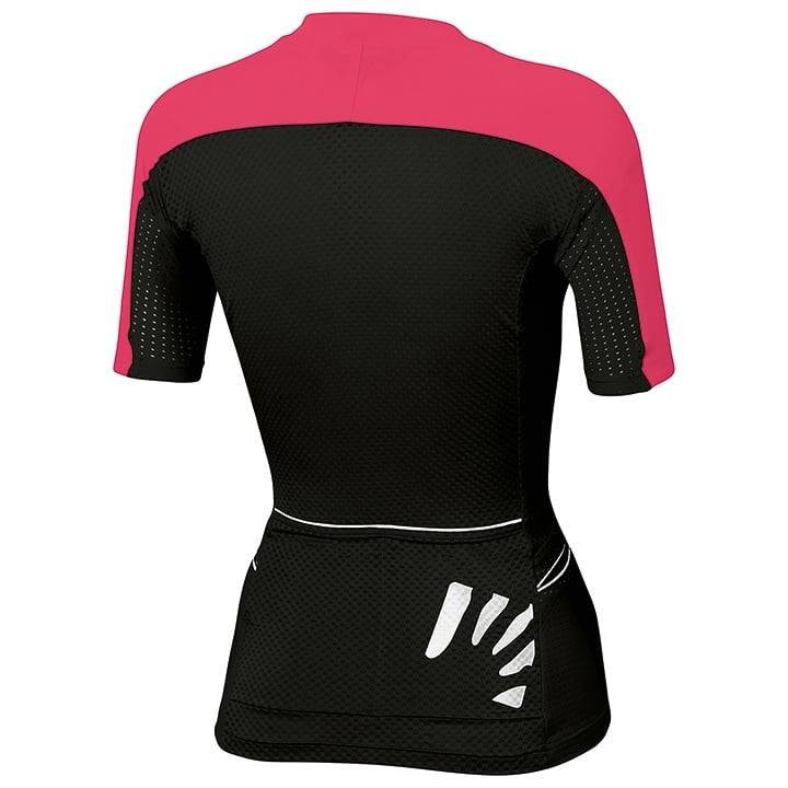 Maillot de ciclismo corto para mujer KARPOS Pralongia en fucsia y negro