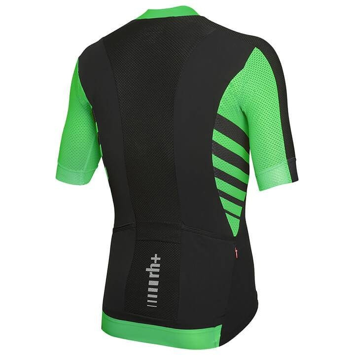 Maillot corto RH+ Hammer verde y negro: comodidad y estilo para ciclistas