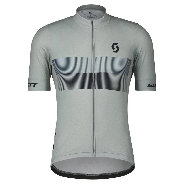Maillot corto SCOTT RC Team 10 en azul y gris, ideal para ciclistas cómodos y con estilo
