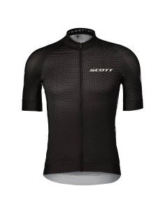 Maillot SCOTT RC Pro corto en negro y blanco para ciclistas que buscan comodidad y frescura
