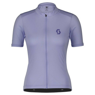 Maillot corto mujer SCOTT Endurance 10 en lila y azul, perfecto para tus rutas en bici