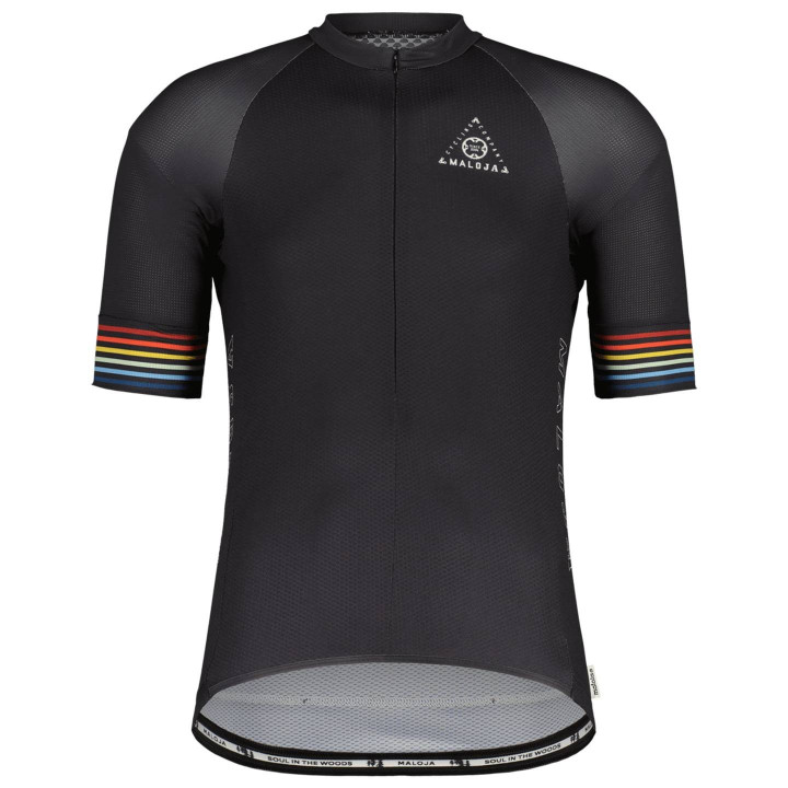 Maillot de ciclismo SchoberM negro de MALOJA para un pedaleo cómodo y fresco