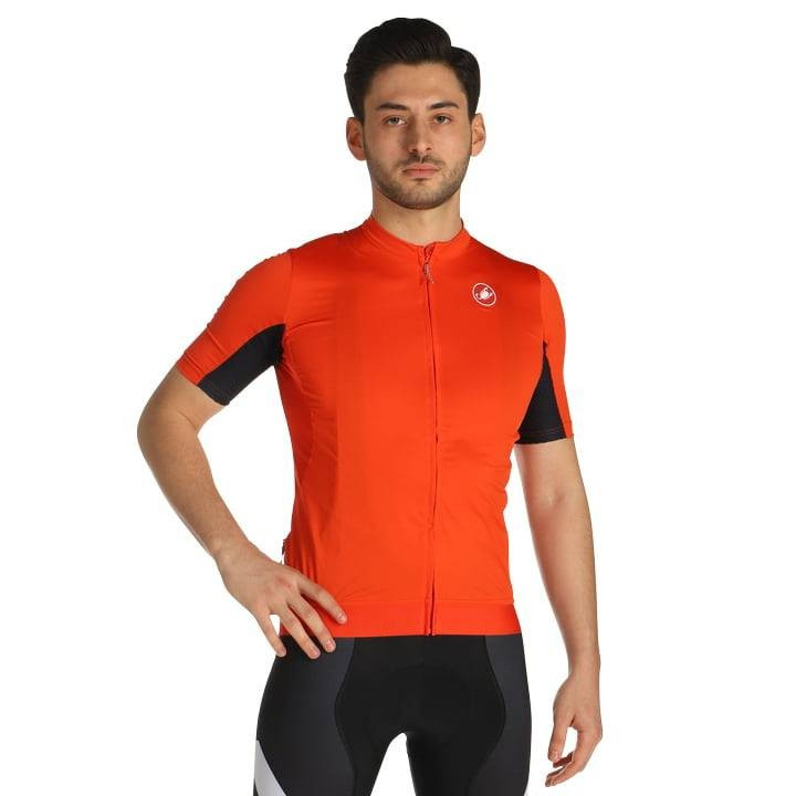 Maillot corto Vantaggio rojo y negro de Castelli, comodidad y estilo para tus rutas