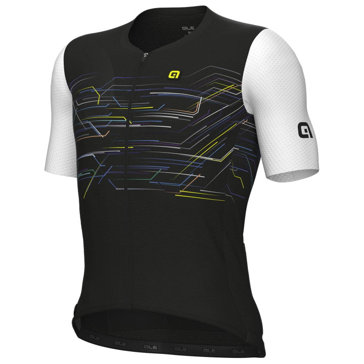 Maillot Megabyte negro y blanco de ALÉ: comodidad y estilo para tus rutas en bici