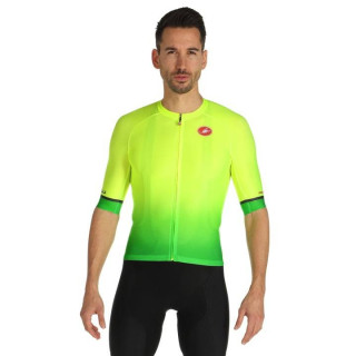 Maillot de ciclismo Aero Race 6.0 en verde y amarillo para estar fresco y cómodo