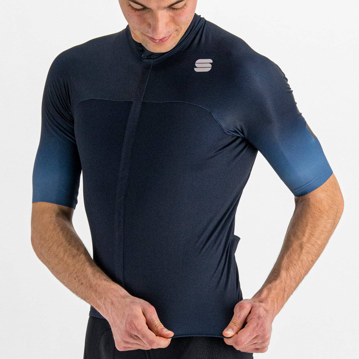 Maillot corto SPORTFUL Midseason Pro azul oscuro para ciclistas cómodos y frescos
