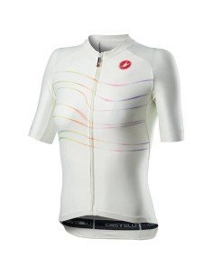 Maillot Aero Pro blanco para mujer de Castelli, estilo y comodidad en tus rutas de ciclismo 2