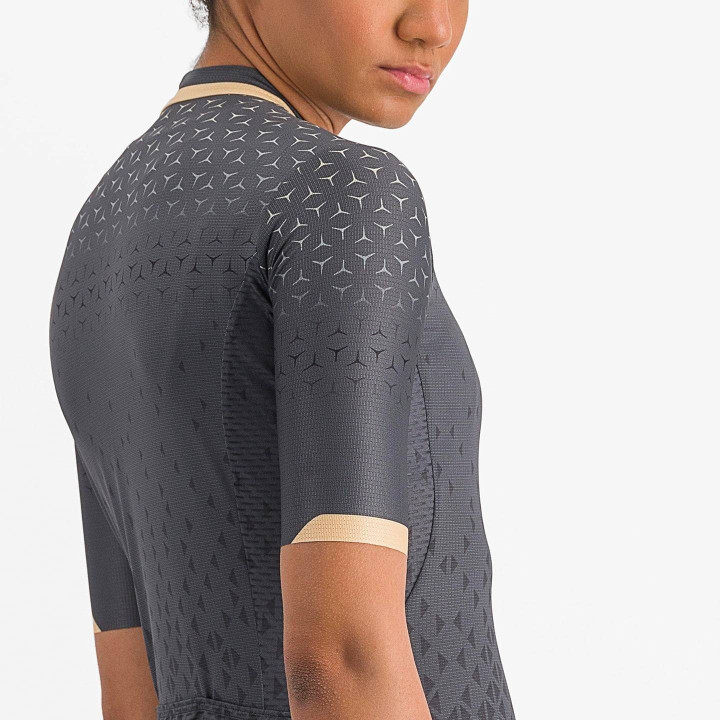 Maillot corto mujer Dolce gris de CASTELLI, comodidad y estilo para tus rutas