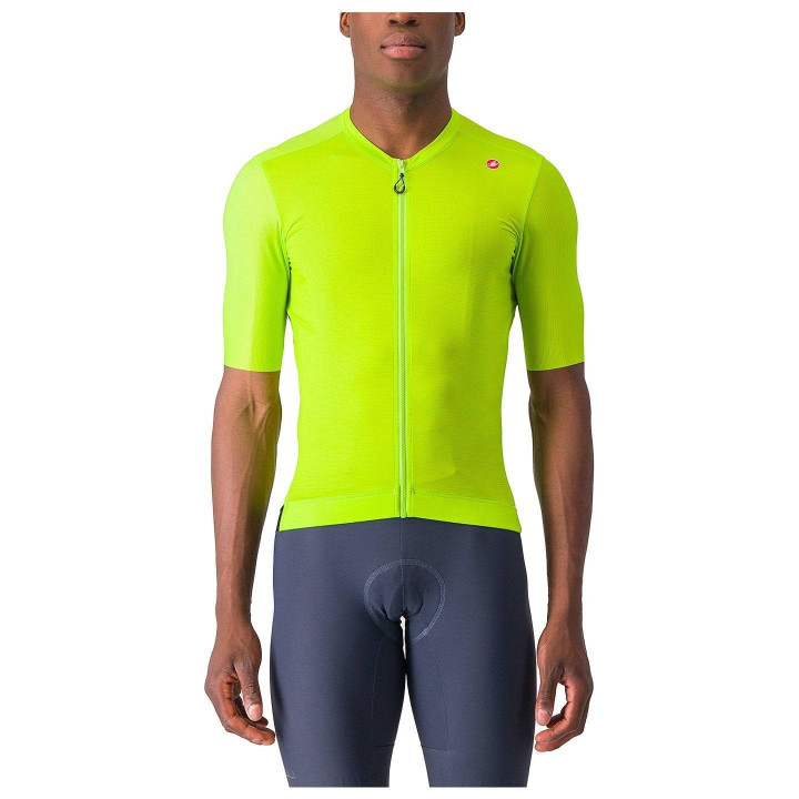Maillot corto Espresso verde neón de Castelli: comodidad y estilo para tus rutas de ciclismo