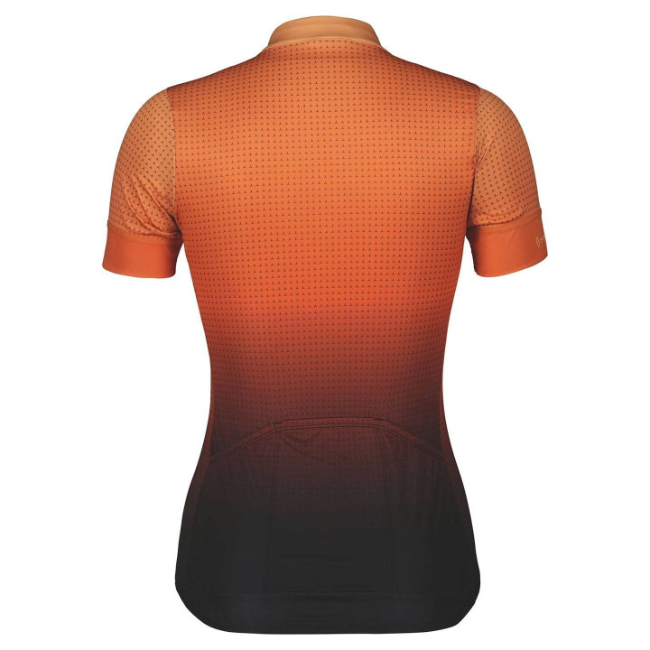Maillot corto mujer SCOTT Endurance 15 en naranja y beige: comodidad y estilo para tus rutas