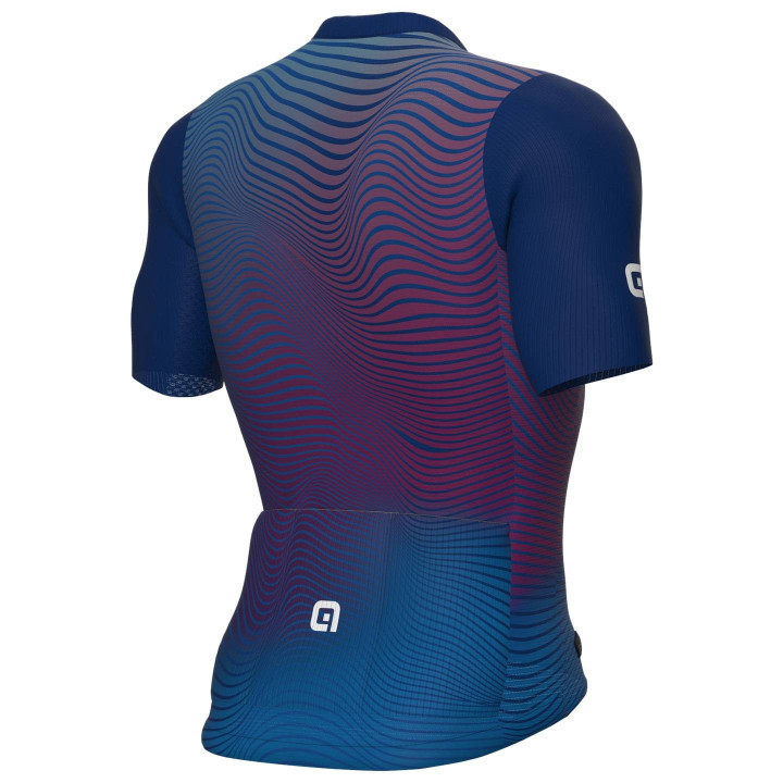 Maillot corto ALÉ Onda azul: comodidad y estilo para tus rutas en bici