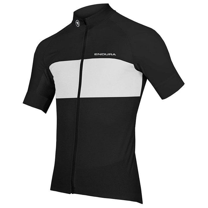 Maillot corto ENDURA FS260-Pro II en negro y blanco, comodidad y estilo para ciclistas