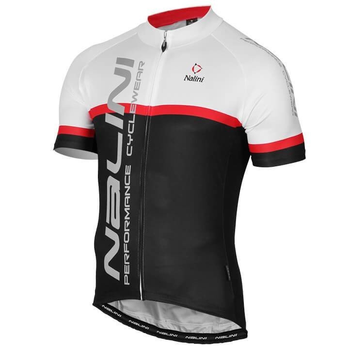 Maillot de ciclismo corto NALINI Brivio en rojo, negro y blanco para sentirte fresco y cómodo en cada ruta