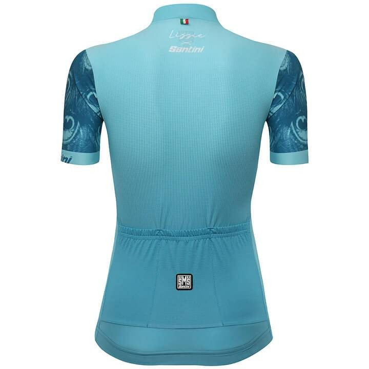 Maillot de ciclismo para mujer Volo azul claro de SANTINI: comodidad y estilo en cada ruta.