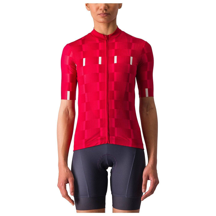 Maillot de Ciclismo CASTELLI Damentrikot Dimensione Rojo: Comodidad y Estilo para Ciclistas