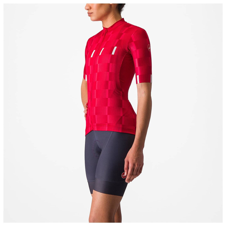 Maillot de Ciclismo CASTELLI Damentrikot Dimensione Rojo: Comodidad y Estilo para Ciclistas