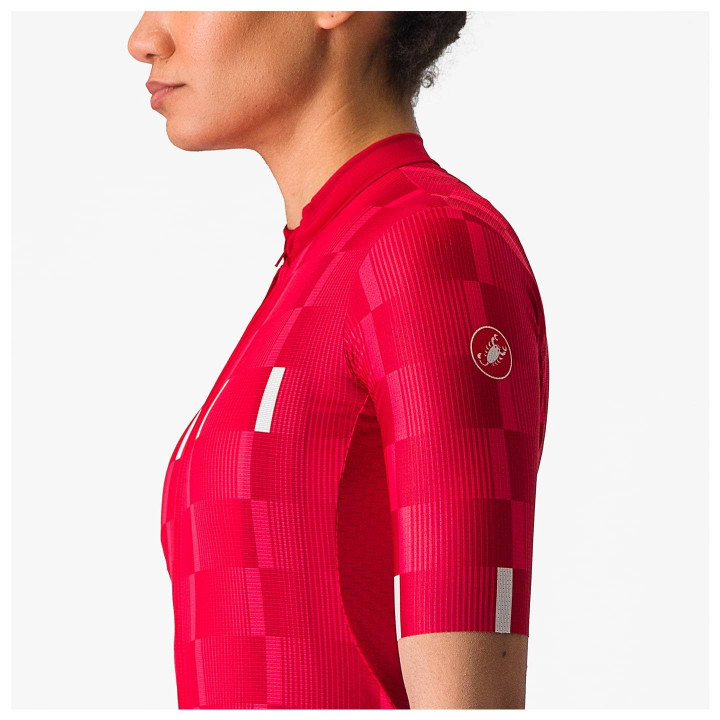 Maillot de Ciclismo CASTELLI Damentrikot Dimensione Rojo: Comodidad y Estilo para Ciclistas