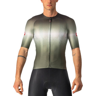 Maillot Aero Race 6.0 verde y negro de Castelli para ciclistas que buscan rendimiento y comodidad