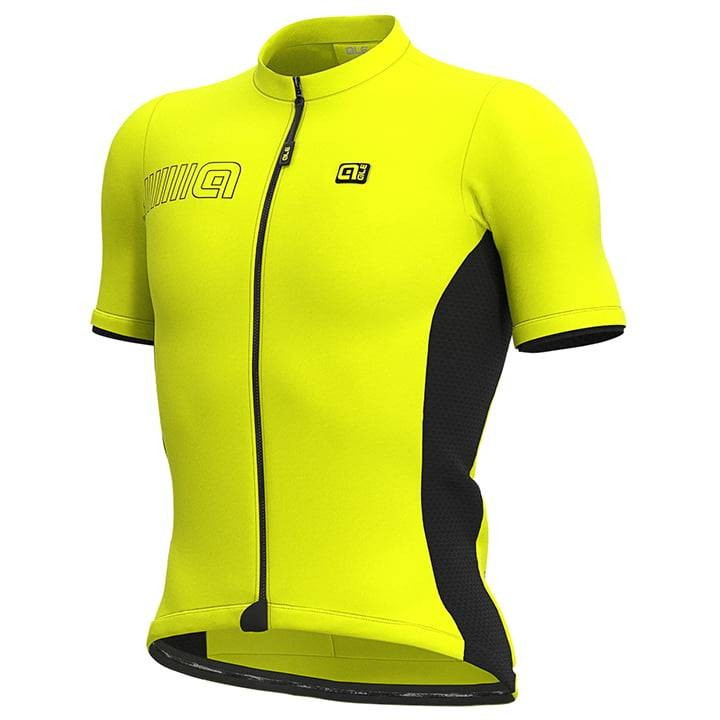 Maillot corto ALÉ amarillo neón: estilo y comodidad para ciclistas