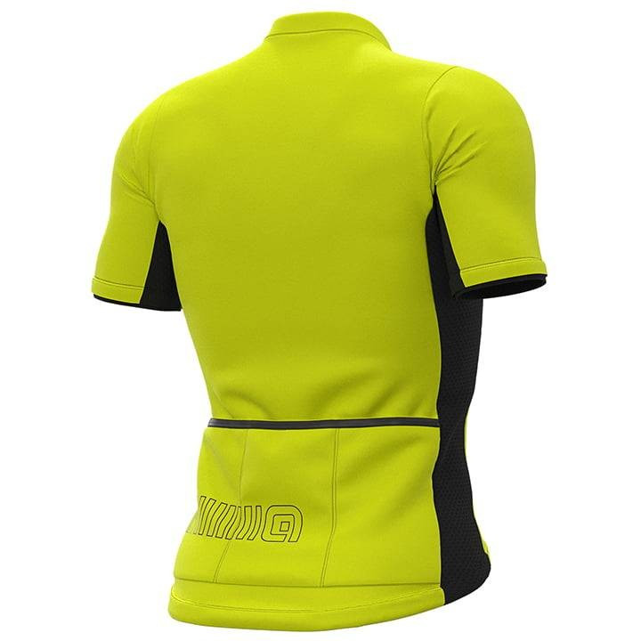 Maillot corto ALÉ amarillo neón: estilo y comodidad para ciclistas