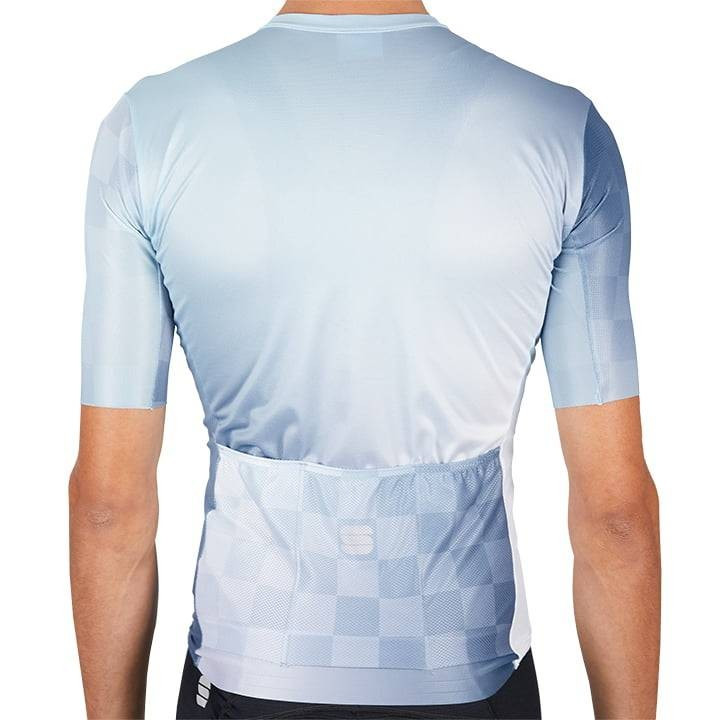 Maillot corto Sportful Rocket azul claro para ciclistas cómodos y frescos