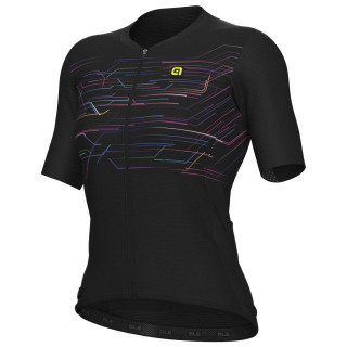 Maillot corto negro para mujer ALÉ Megabyte, estilo y comodidad en cada pedalada