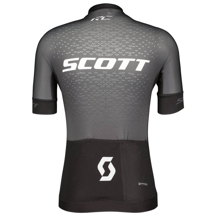 Maillot corto SCOTT RC Pro negro y blanco, ideal para ciclistas activos