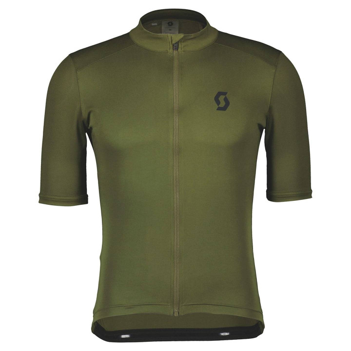 Maillot corto SCOTT Endurance 10 en verde y negro, comodidad y frescura para tus rutas