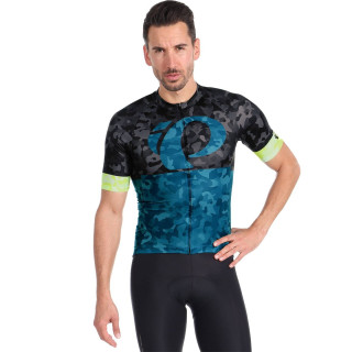 Maillot corto Pearl Izumi Attack azul y amarillo para ciclistas que buscan estilo y comodidad