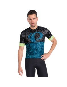 Maillot corto Pearl Izumi Attack azul y amarillo para ciclistas que buscan estilo y comodidad