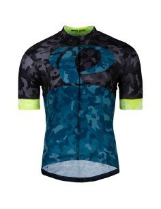 Maillot corto Pearl Izumi Attack azul y amarillo para ciclistas que buscan estilo y comodidad 2