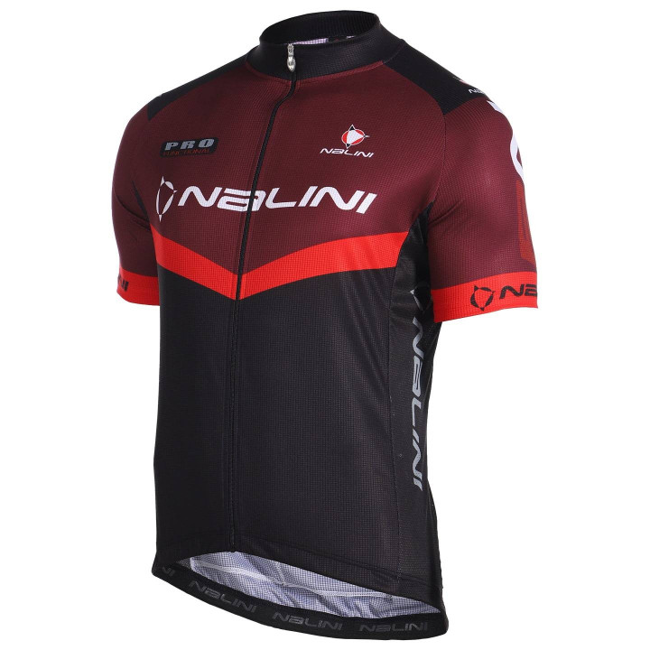Maillot corto Rigel 2 en rojo y negro, ideal para ciclistas que buscan comodidad y estilo