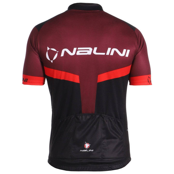 Maillot corto Rigel 2 en rojo y negro, ideal para ciclistas que buscan comodidad y estilo