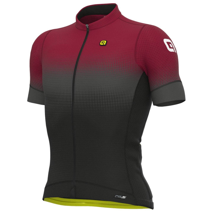 Maillot corto ALÉ Gradient rojo y negro para ciclistas que buscan estilo y confort