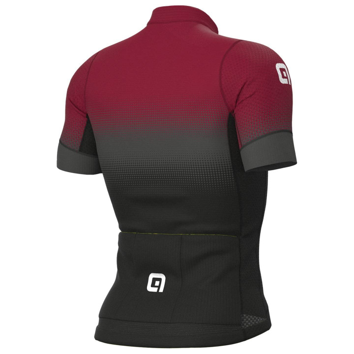Maillot corto ALÉ Gradient rojo y negro para ciclistas que buscan estilo y confort