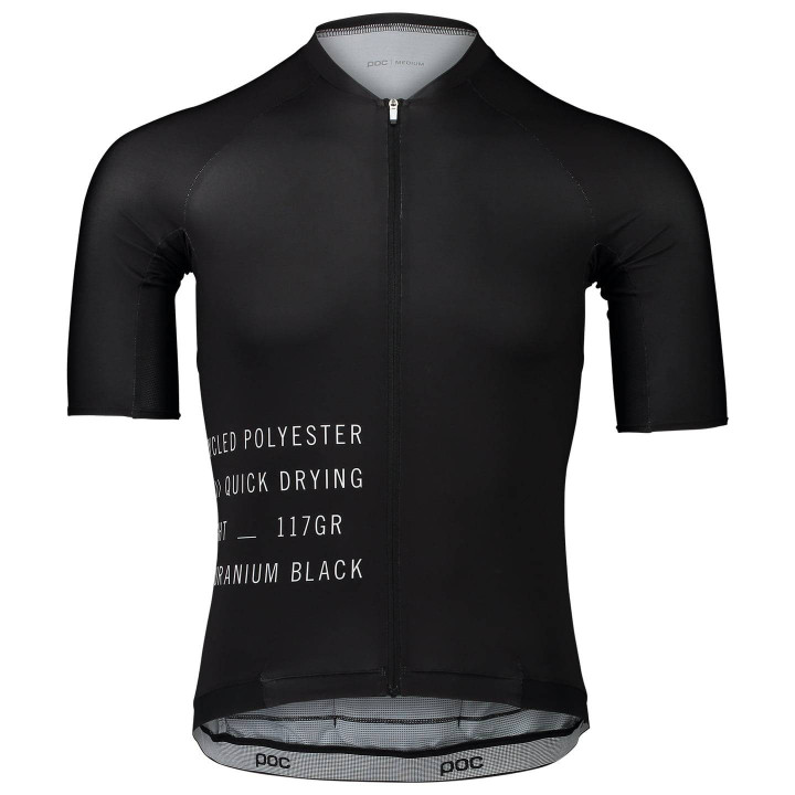 Maillot de ciclismo POC Pristine Print negro, estilo y comodidad para tus rutas
