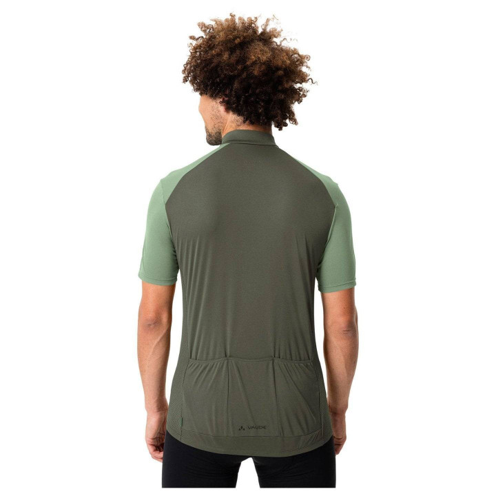 Maillot de ciclismo VAUDE Matera HZ en verde claro-oliva, comodidad y frescura para tus rutas