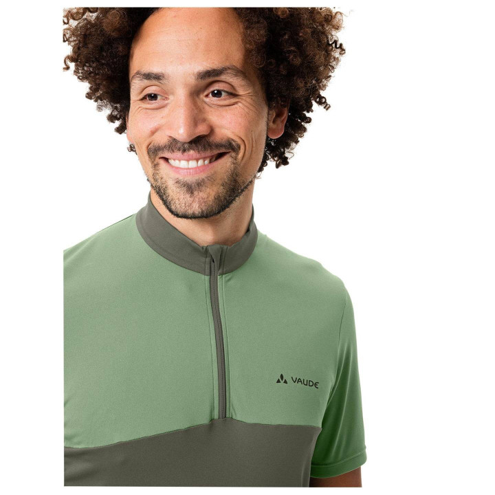 Maillot de ciclismo VAUDE Matera HZ en verde claro-oliva, comodidad y frescura para tus rutas