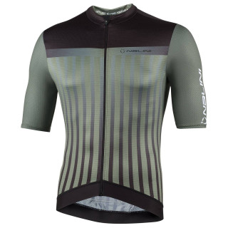Maillot corto NALINI New Respect en negro y oliva, comodidad y estilo para ciclistas