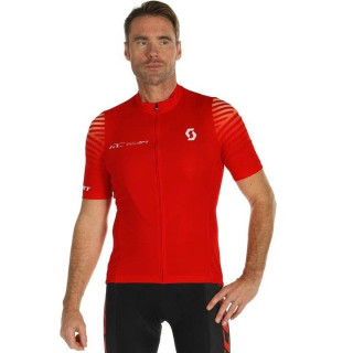 Maillot SCOTT RC Team 10 en rojo y blanco: comodidad y frescura para tus rutas en bici