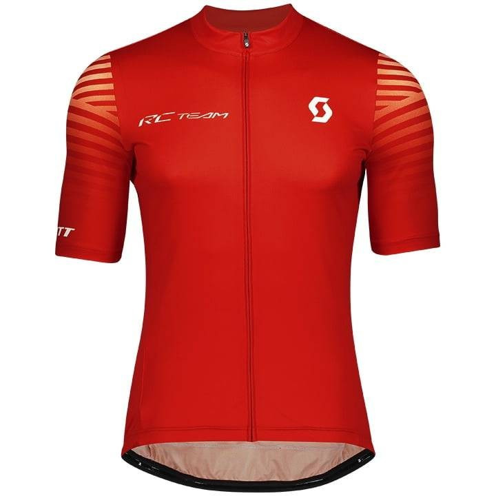 Maillot SCOTT RC Team 10 en rojo y blanco: comodidad y frescura para tus rutas en bici
