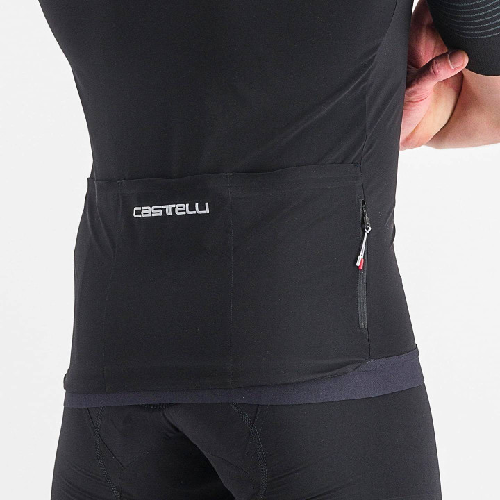 Maillot corto CASTELLI Premio negro: comodidad y estilo para tus rutas en bici