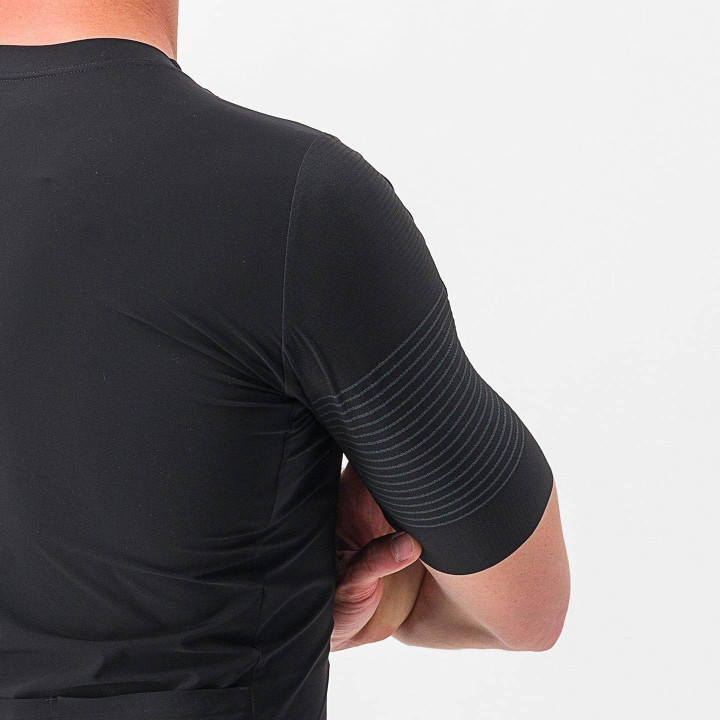 Maillot corto CASTELLI Premio negro: comodidad y estilo para tus rutas en bici