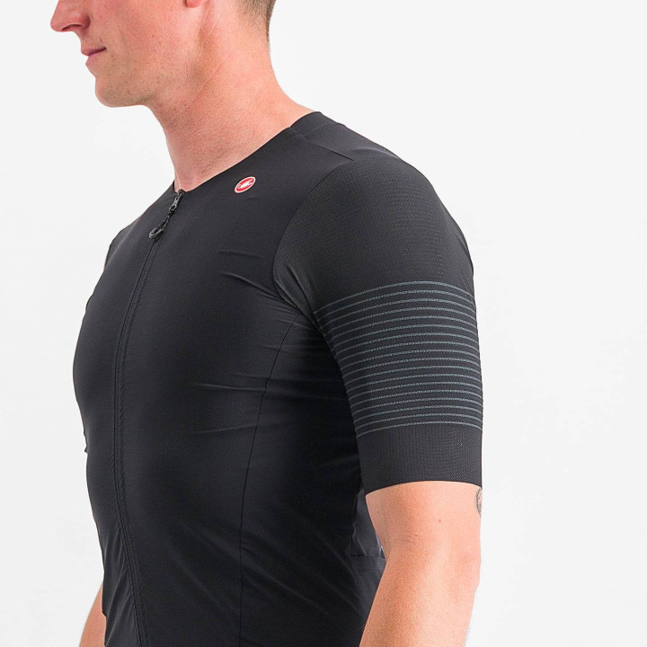 Maillot corto CASTELLI Premio negro: comodidad y estilo para tus rutas en bici