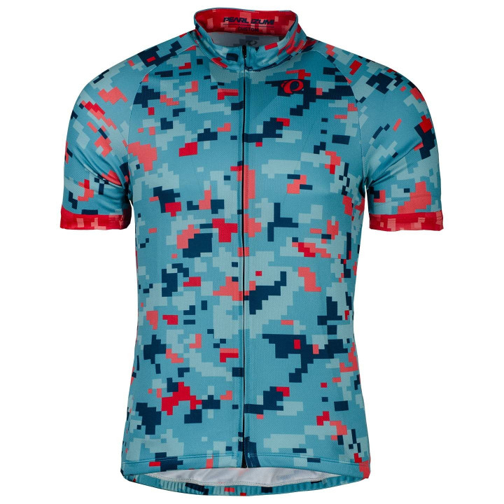 Maillot corto Classic rojo-azul de PEARL IZUMI para ciclistas que buscan estilo y comodidad