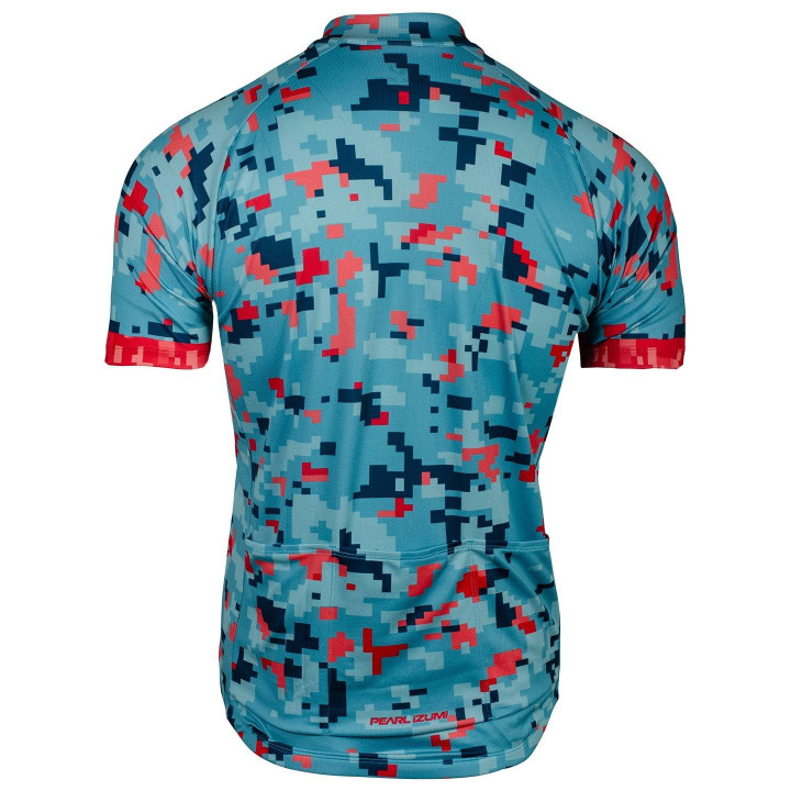 Maillot corto Classic rojo-azul de PEARL IZUMI para ciclistas que buscan estilo y comodidad
