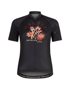 Maillot de ciclismo corto para mujer MALOJA GanesM en negro, comodidad y estilo en cada ruta