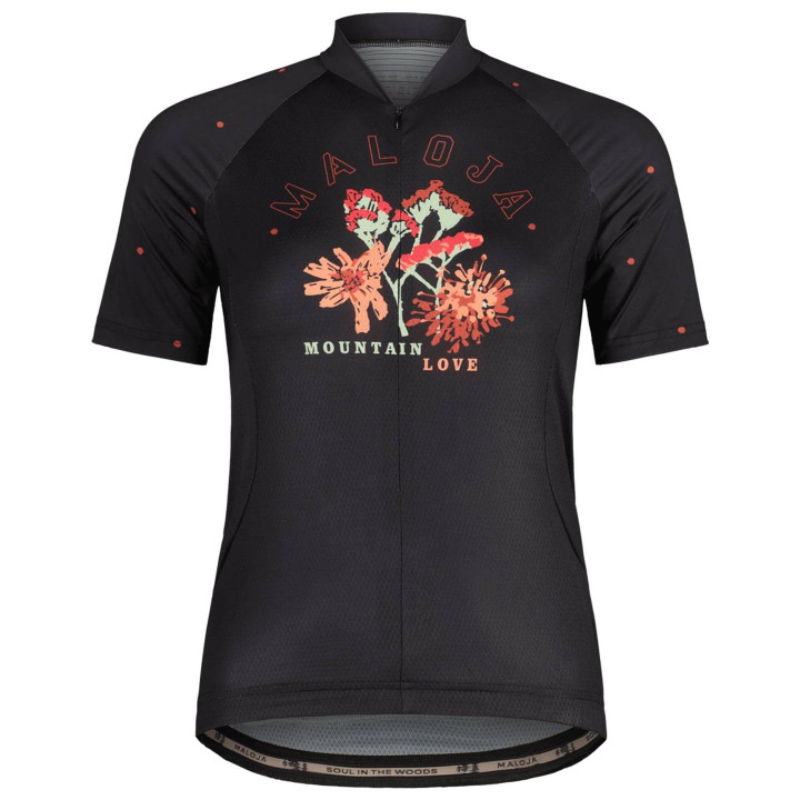 Maillot de ciclismo corto para mujer MALOJA GanesM en negro, comodidad y estilo en cada ruta
